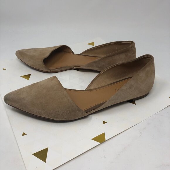 J. Crew Factory Zoe Suede D'Orsay Tan Flats 8 - Picture 3 of 8